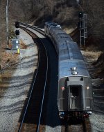 Amtrak #20 passes the Blackwater Creek signal soon after its departure from Lynchburg.